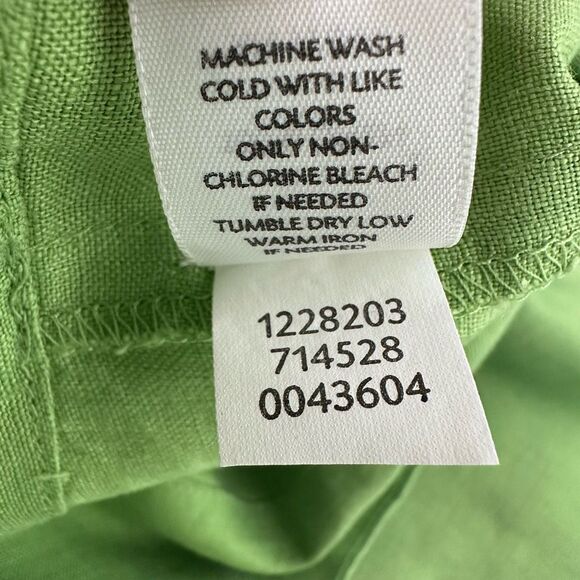 J. Jill Sleeveless Green Linen Dress size Medium - Picture 6 of 6
